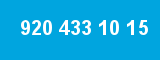 920 433 10 15 920 433 10 15